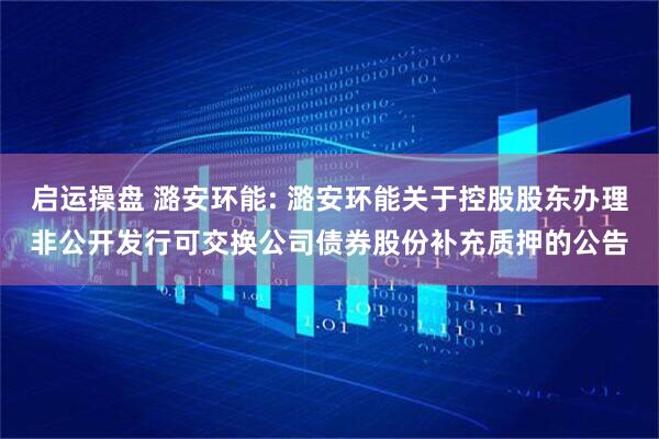 启运操盘 潞安环能: 潞安环能关于控股股东办理非公开发行可交换公司债券股份补充质押的公告