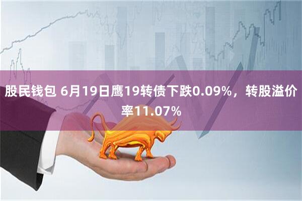 股民钱包 6月19日鹰19转债下跌0.09%，转股溢价率11.07%